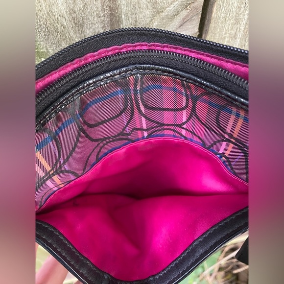 Coach Poppy Tartan Plaid Glitter Crossbody Bag - Picture 4 of 6